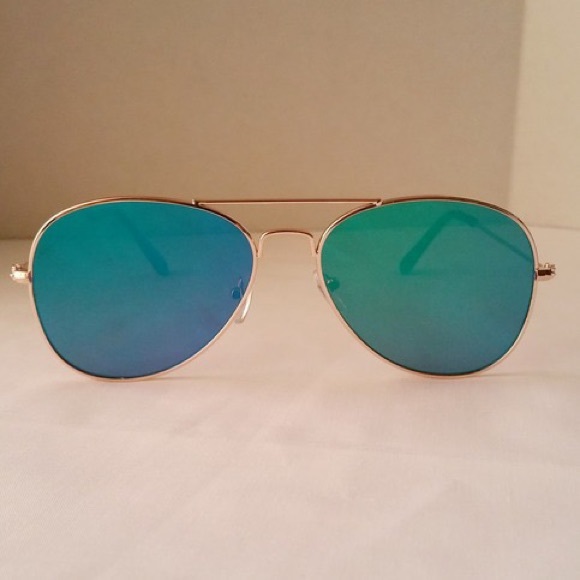 new Metal Aviator ✈︎ Flash Mirror Sunnies ✈︎ Turq - Picture 3 of 5